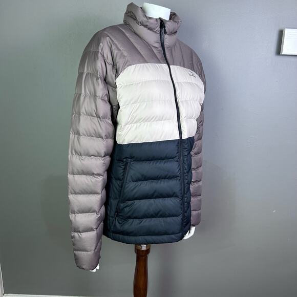 L.L.‎ Bean Coat Jacket Women's Large Downtek puffer black tan ski gorpcore - Picture 1 of 13